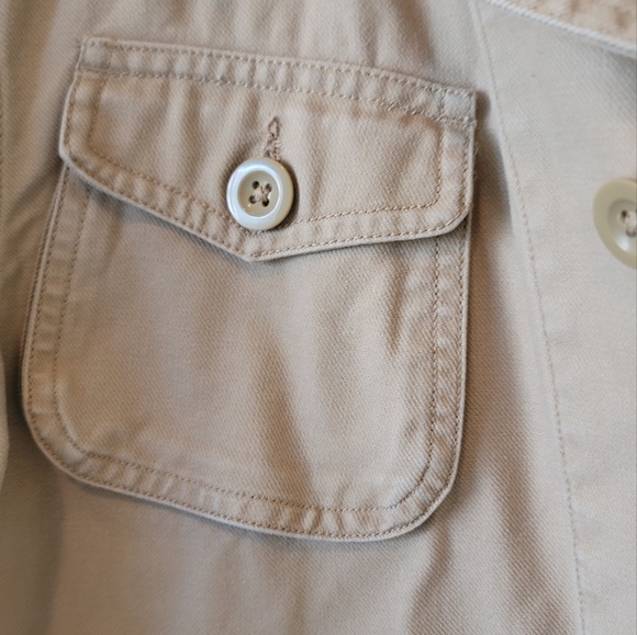 Ralph Lauren Polo Jeans Beige Tan Cotton Denim Jacket Coat - Picture 2 of 8